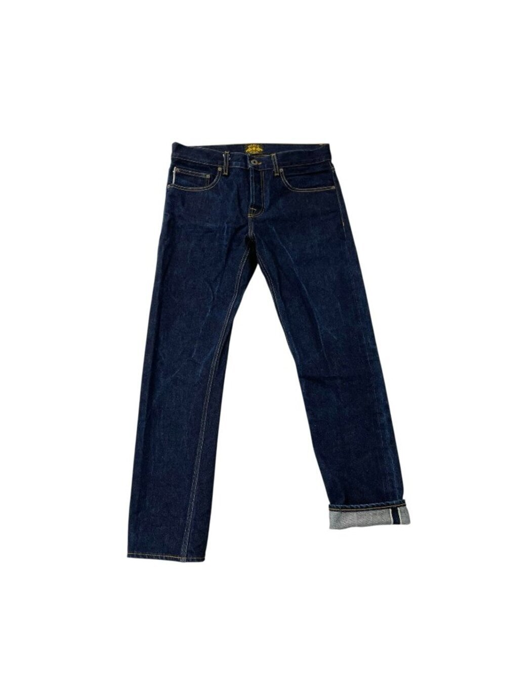 BRAVE STAR Slim Straight Leg Selvage Selvedge Raw Denim Jeans Cotton USA size 33